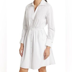 Vince White Button-Up Shirt Dress